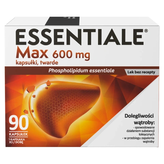 Essentiale Max 600 mg, 90 kapsułek twardych 