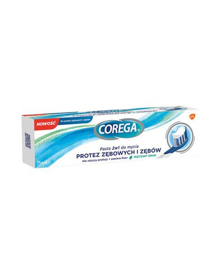 Corega Pasta 2w1 do mycia protez zębowych 75ml