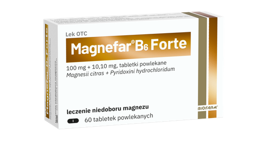 MAGNEFAR B6 Forte, 60 tabletek powlekanych