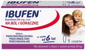 Ibufen Baby czopki 200mg, 5 sztuk