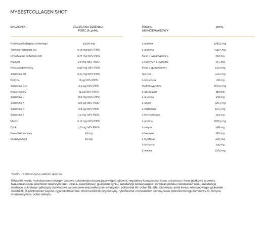 MyBestCollagen Shot, 30 sztuk