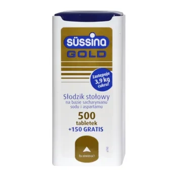 Sussina Gold, słodzik z dozownikiem, 500+150 tabetek