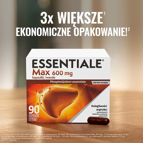Essentiale Max 600 mg, 90 kapsułek twardych