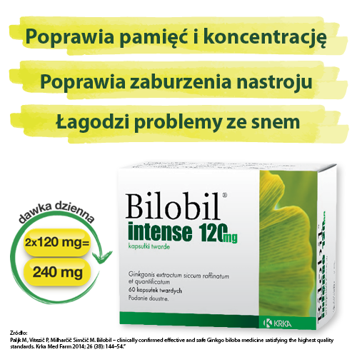 Bilobil intense 120 mg, 60 kapsułek