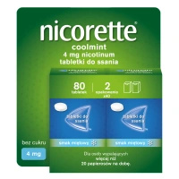 Nicorette Coolmint 4 mg, 80 tabletek do ssania