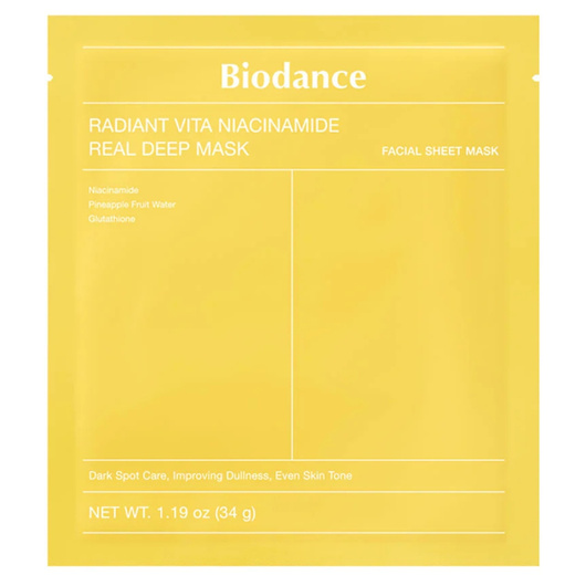 Biodance Radiant Vita Niacinamide Real Deep Mask Kolagenowa maska rozświetlająca