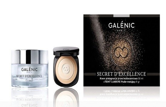 GALENIC SECRET D'EXCELLENCE Krem 50ml + TEINT LUMIERE Puder matujący 9g