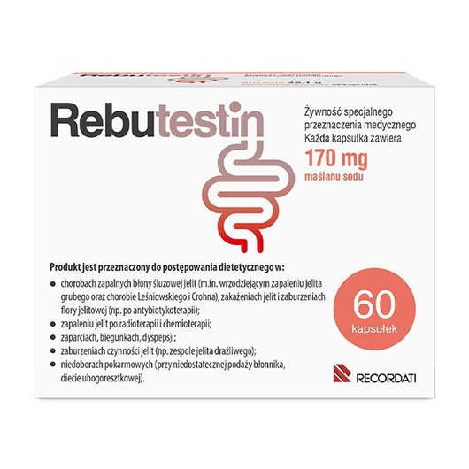 Rebutestin, 170 mg maślanu sodu, 60 kapsułek