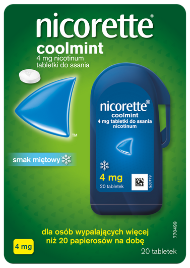 NICORETTE COOLMINT 4 mg x 20 tabletek do ssania