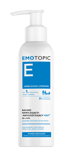 EMOTOPIC Balsam nawilżająco-natłuszczający MED+ do ciała - do codziennego stosowania, 190 ml
