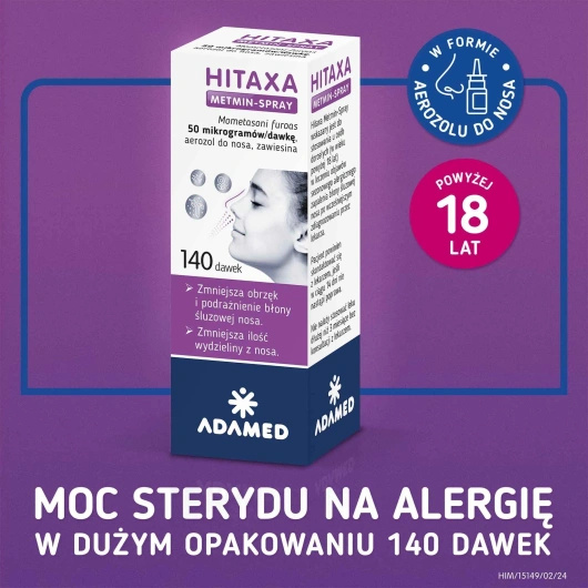 Hitaxa Metmin 50mcg/dawkę Spray do nosa, 140 dawek