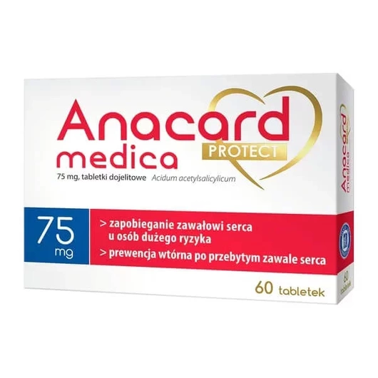 Anacard Protect tabletki dojelitowe 75mg, 60 sztuk