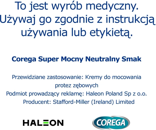 Corega Super Mocny Neutralny Smak XL, 70g