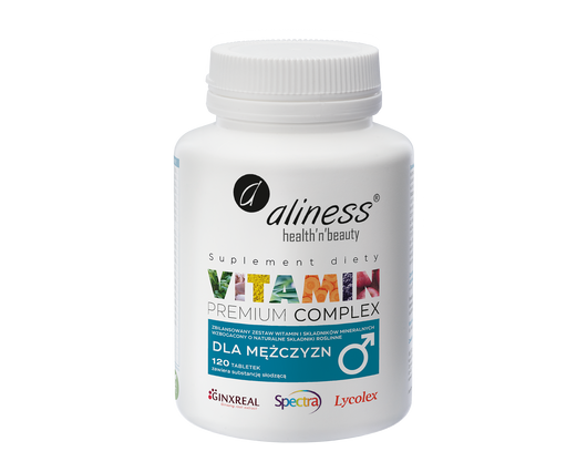 Aliness Vitamin Premium Complex dla mężczyzn, 120 kapsułek