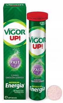 VIGOR UP! FAST, 20 tabletek musujących smak owoców leśnych