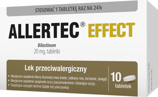 Allertec Effect 20 mg, 10 tabletek
