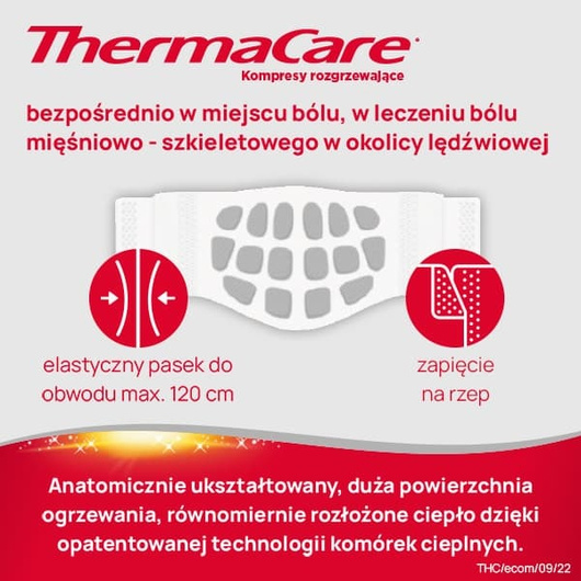ThermaCare Kompresy rozgrzewające na dolne okolice pleców i stawy biodrowe 4 sztuki