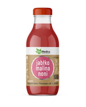 EkaMedica Sok jabłkowy z maliną i noni, 300 ml