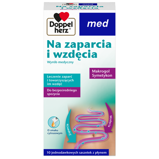 Doppelherz med Na zaparcia i wzdęcia, 10 saszetek