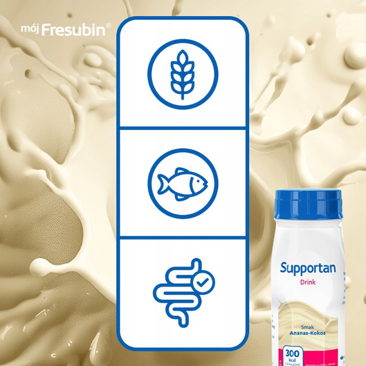 Supportan Drink smak ananas-kokos płyn doustny, 4x200ml 