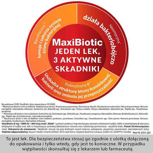 MaxiBiotic, maść 10 saszetek x 1 g