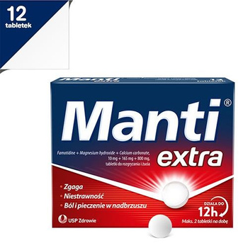 Manti Extra tabletk do rozgryzania i żucia, 12 sztuk