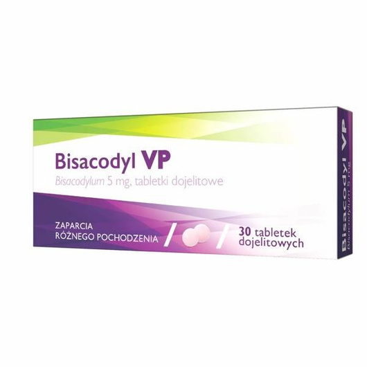 BISACODYL VP 5mg x 30 tabletek dojelitowych