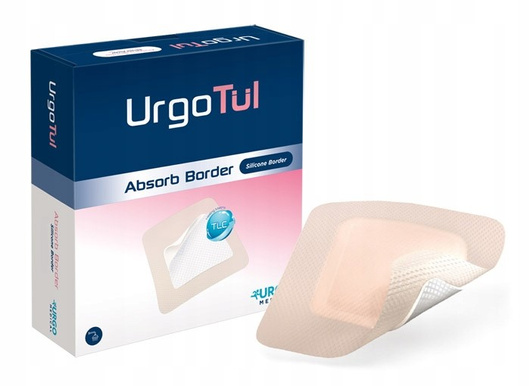 UrgoTul Absorb Border 8 x 8 cm Opatrunek, 1 sztuka