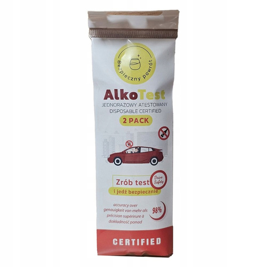 AlkoTest test jednorazowy, 2 sztuki