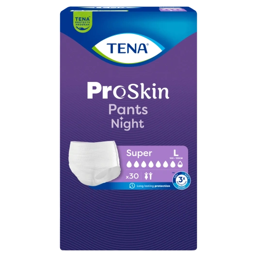 Tena Pants ProSkin Night Super Rozmiar L (100-135cm) Majtki chłonne, 30 sztuk
