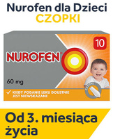 Nurofen 60mg x 10 czopki DATA WAŻNOŚCI 31/10/2025