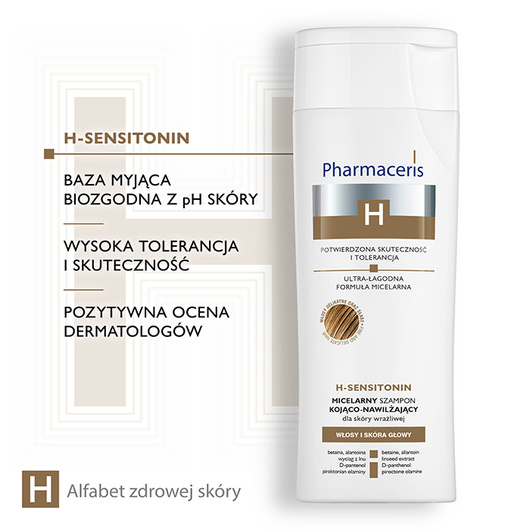 Pharmaceris H H-Sensitonin Micelarny szampon kojąco-nawilżający do skóry wrażliwej, 250 ml
