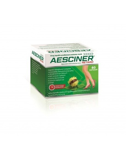 AESCINER RETARD 50 mg x 60 kapsułek 