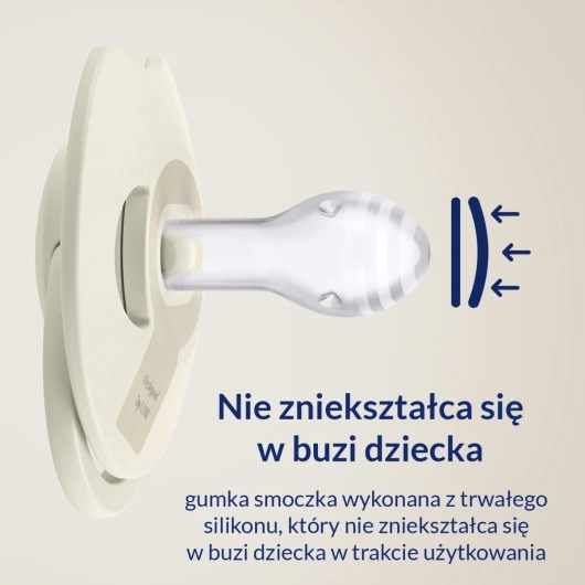 Lovi Prime Smoczek silikonowy dynamiczny 18m+ Ivory Glow/Blush Glow, 2 sztuki