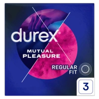 Durex Mutual Pleasure Prezerwatywy dla dłuższego stosunku z wypustkami, 3 sztuki