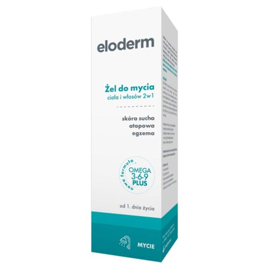 ELODERM Żel do mycia ciała i włosów 2w1, 200ml