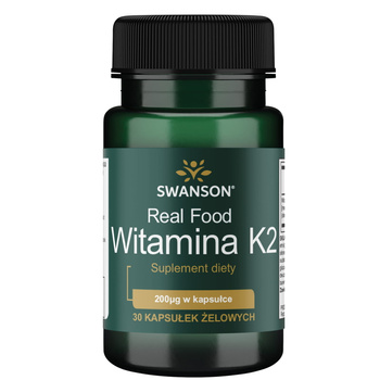 Swanson Witamina K-2 MK-7 Naturalna 200 mcg, 30 kapsułek