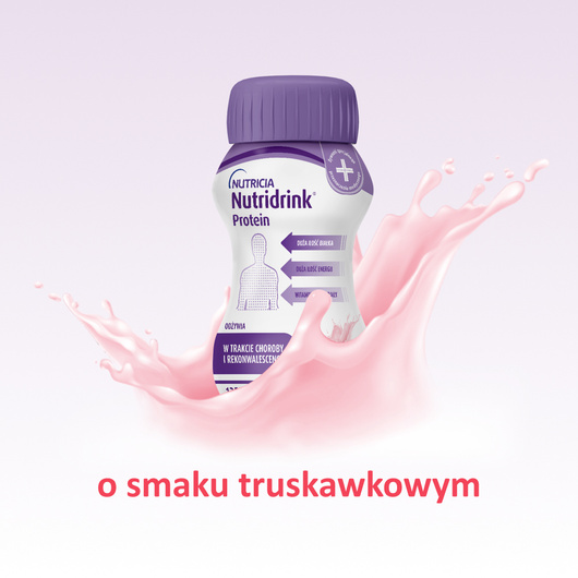 Nutridrink Protein o smaku truskawkowym 4x125 ml