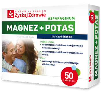 ASPARAGINUM MAGNEZ+POTAS Zyskaj Zdrowie x 50 tabletek