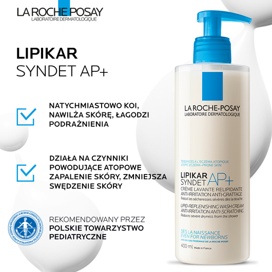 LA ROCHE-POSAY LIPIKAR SYNDET AP+ Krem myjący, 200 ml 