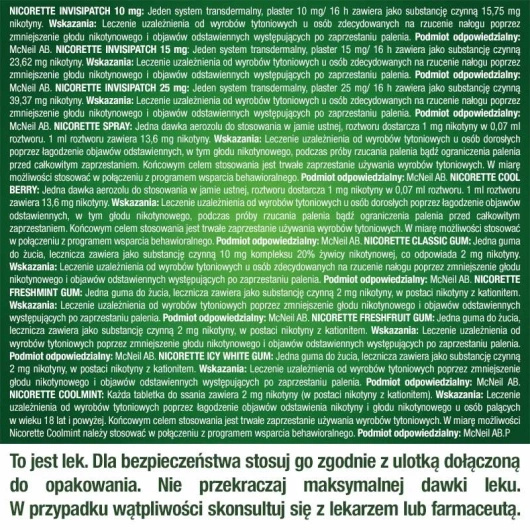 Nicorette Invisipatch 25mg/16h System transdermalny, 7 plastrów