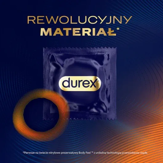Durex Perfect Feel Premium Non-Latex Unikalne uczucie ciepła Prezerwatywy, 8 sztuk