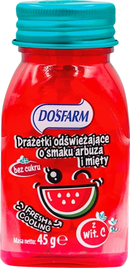 Dosfarm Drażetki odświeżające o smaku arbuza i mięty, 45 g