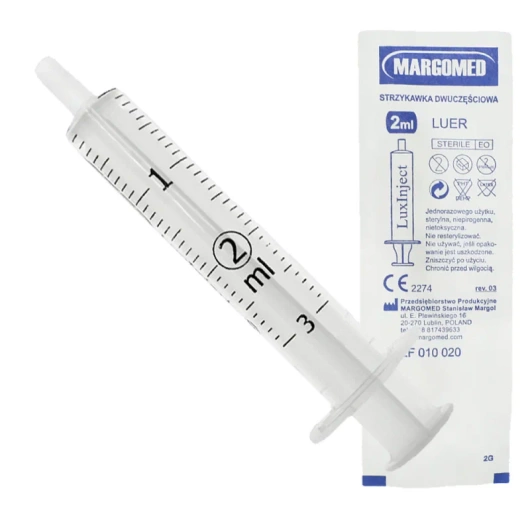 Margomed Strzykawka 2-częściowa 2 ml, 1 sztuka