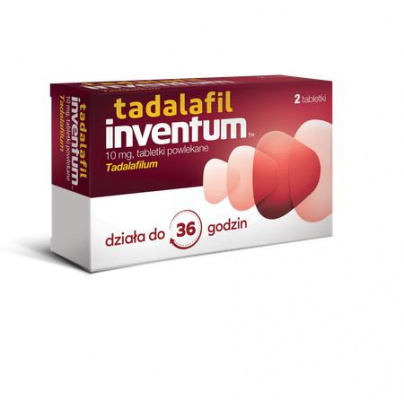 Tadalafil Inventum 10mg, 2 tabletki