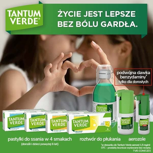 TANTUM VERDE 1,5 mg/ml, lek na ból gardła i stany zapalne jamy ustnej, aerozol x 30 ml