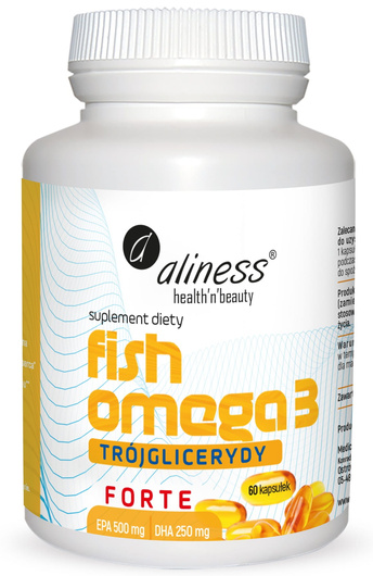 Aliness Fish Omega 3 Forte Trójglicerydy, 60 kapsułek