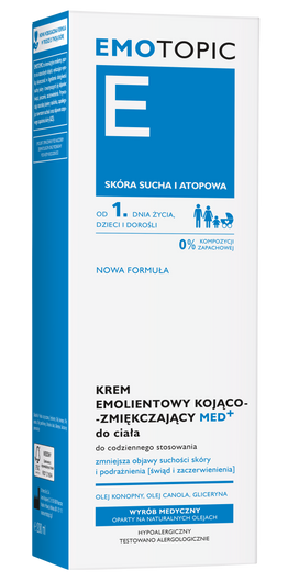 EMOTOPIC Krem kojąco-zmiękczający MED+ do ciała do codziennego stosowania, 200 ml
