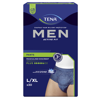 TENA Men Active Fit Pants Plus L/XL Bielizna chłonna, 30 sztuk