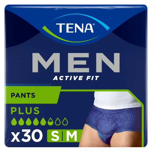 Tena Men Active Fit Pants Plus Rozmiar S/M (75-105cm) Bielizna chłonna, 30 sztuk